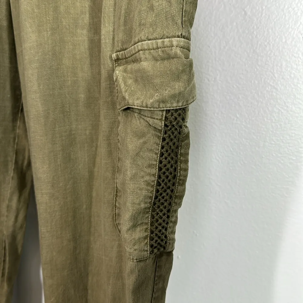 Cloth & Stone olive green chambray jogger pants size small - Image 3