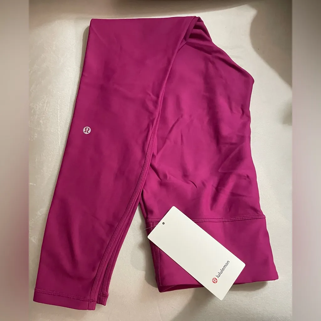 Lululemon NWT Fleece High Rise Running Tights 28” Leggings Ripened Raspberry 8 - Image 9