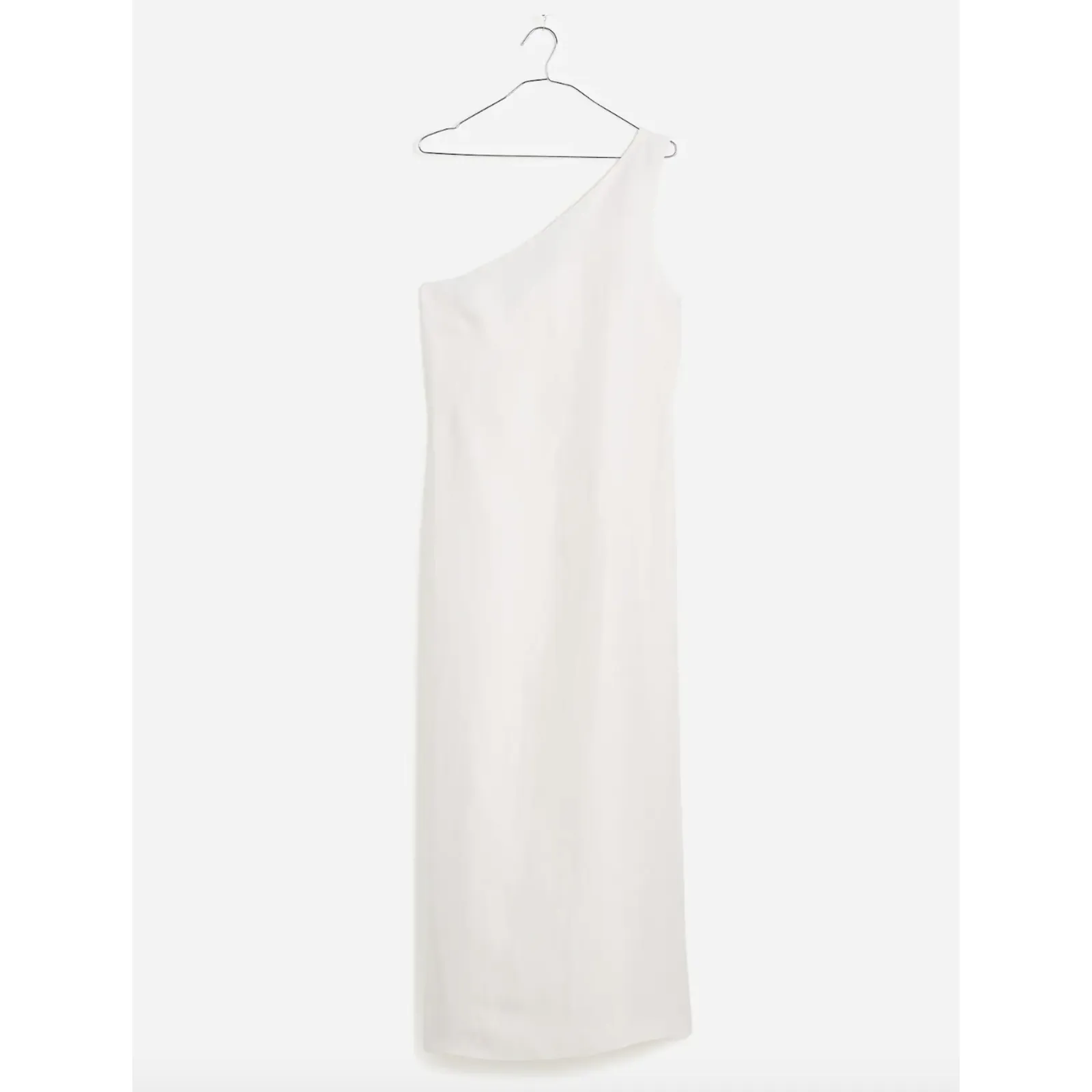 Madewell One Shoulder Midi Dress Linen Blend Lighthouse Minimalist US 6 NWT - Image 4