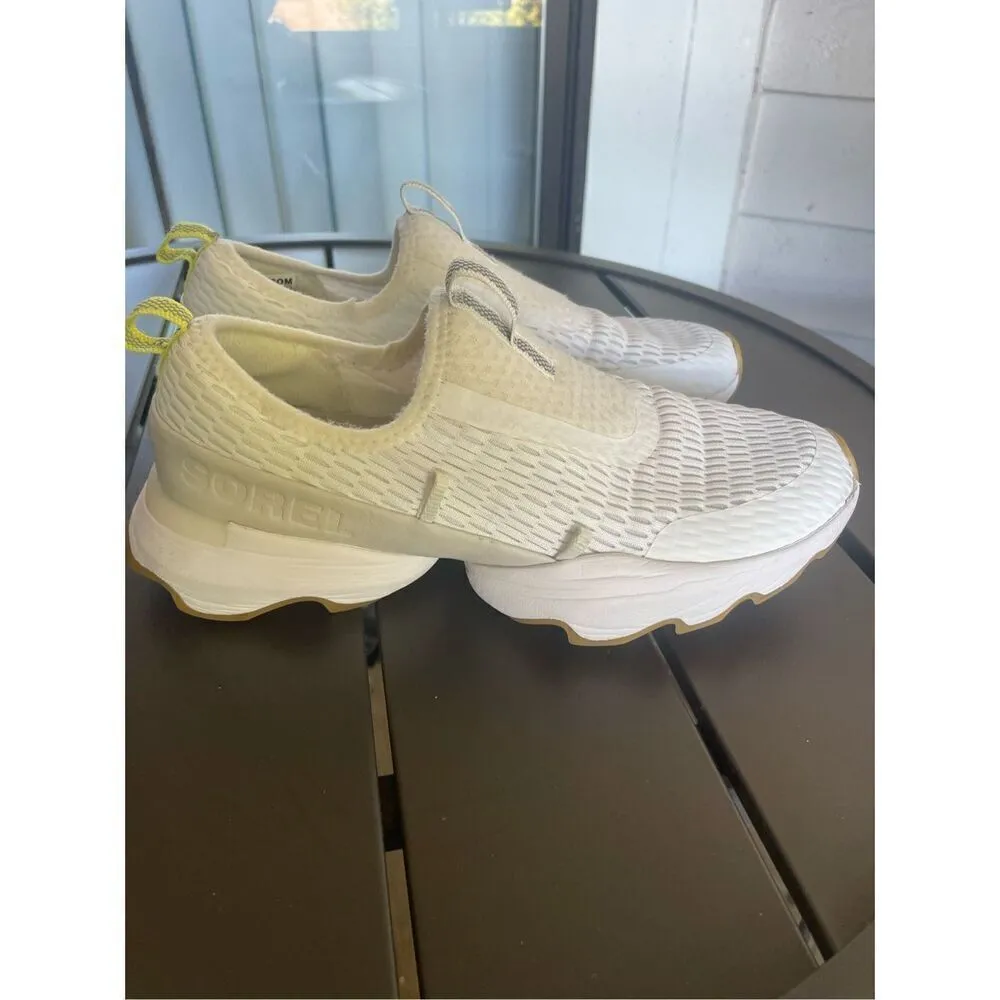 Sorel Kinetic Impact Women’s Size 7 Sneakers Cream/ Yellow Slip on Comfortable - Image 10