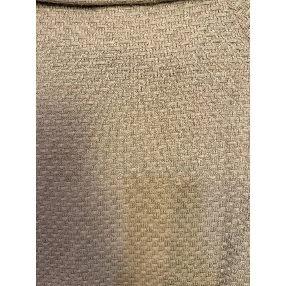 Banana Republic Sweater‎ Jacket Cowl Italian Yarn M Wool Cashmere Camel Heather - Image 5