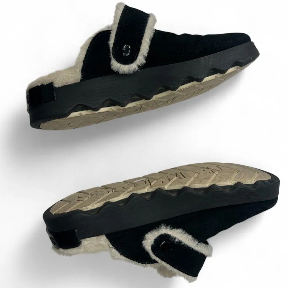 Sorel | 5 | Women's VIIBE Cozy Clog Flats Slip Slide On Open Heel Flats Sherpa - Image 4