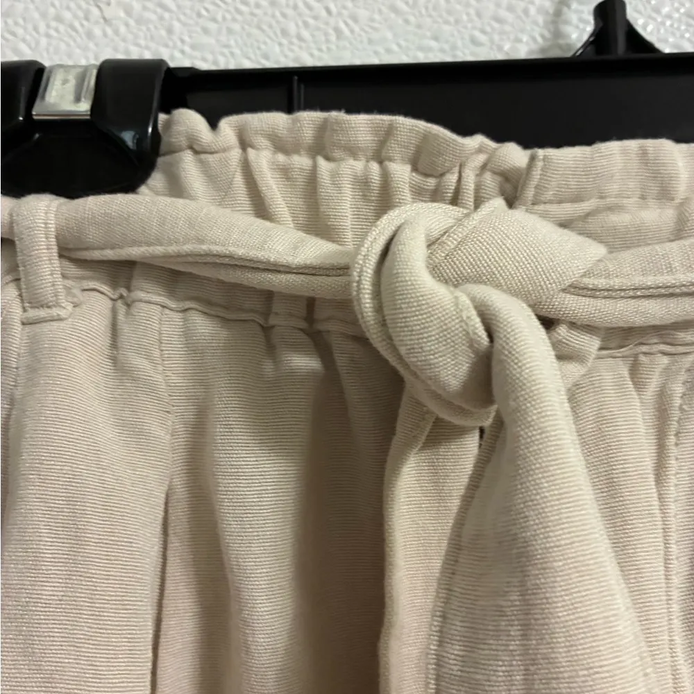 LCW Casual khaki elastic waist belted shorts 8 Tan - Image 2