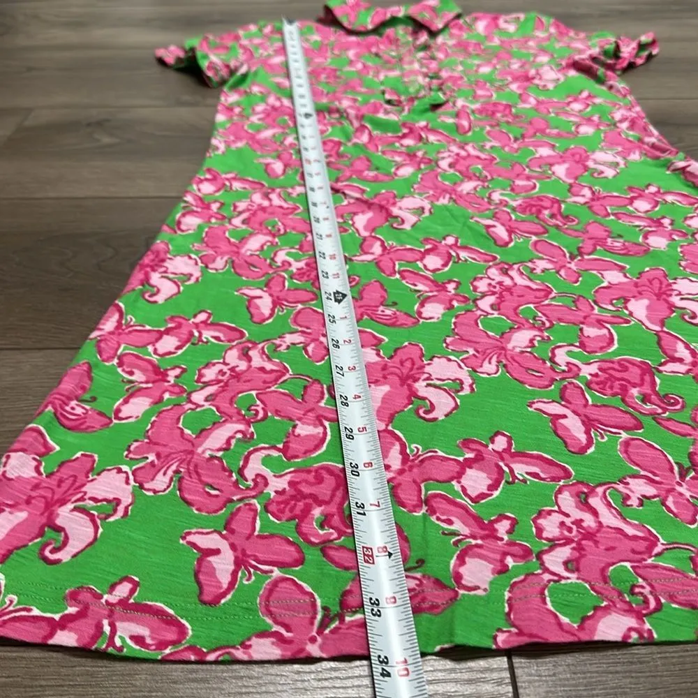 Lilly Pulitzer Carolyn Cotton Dress‎ Pink Green Size XS - Image 8