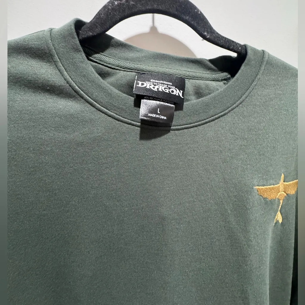 DreamWorks How To Train Your Dragon Toothless Floral Embroidered Crewneck - Image 4