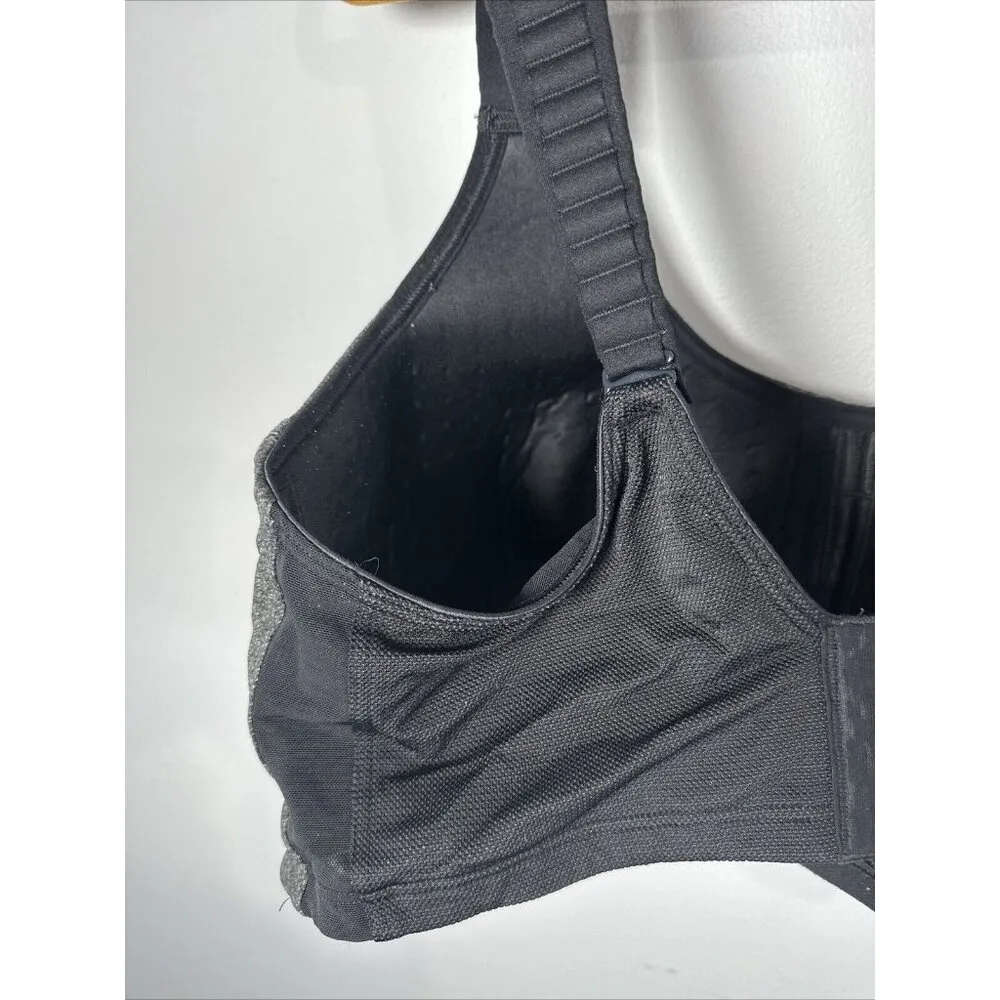 Livi 40H Bra Comfort Adjustable Underwire Black Gray Max Support Wide Straps - Image 10