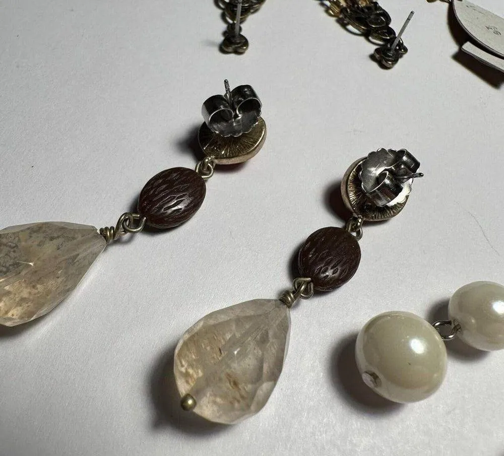 Lot Of 4 Dangle Drop Pierced Earrings - Image 8