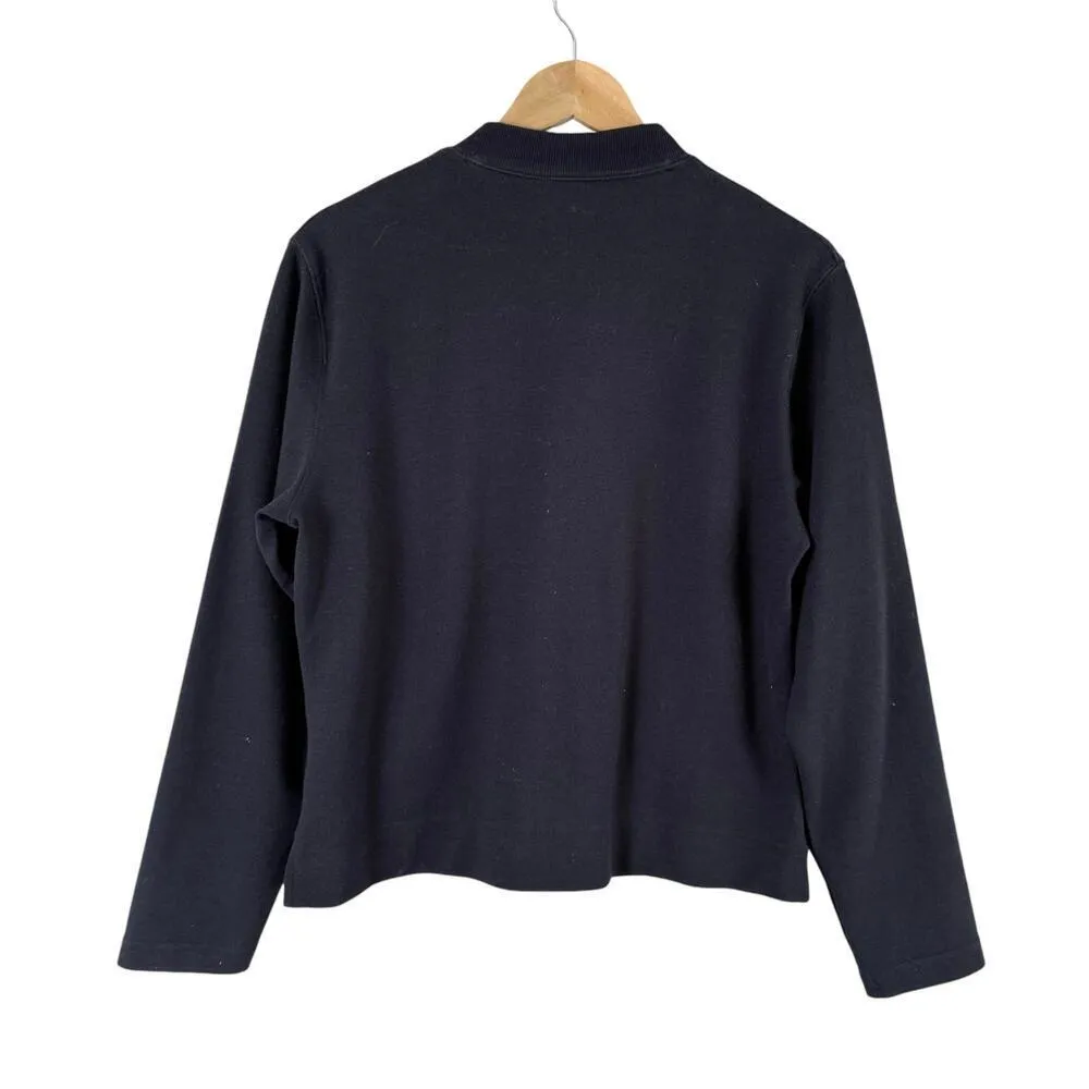 Woolrich‎ Full Zip Short Jacket in Black Stretch Cotton, Size Medium - Image 10