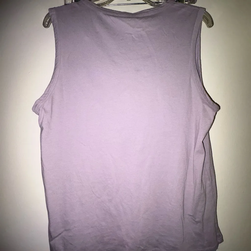 James Perse 100% cotton v-neck tank in iris color size 3/L NWT - Image 4