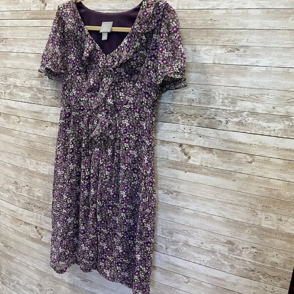 rabbit rabbit rabbit‎ DESIGNS Size 10 DRESS Purple Floral - Image 2