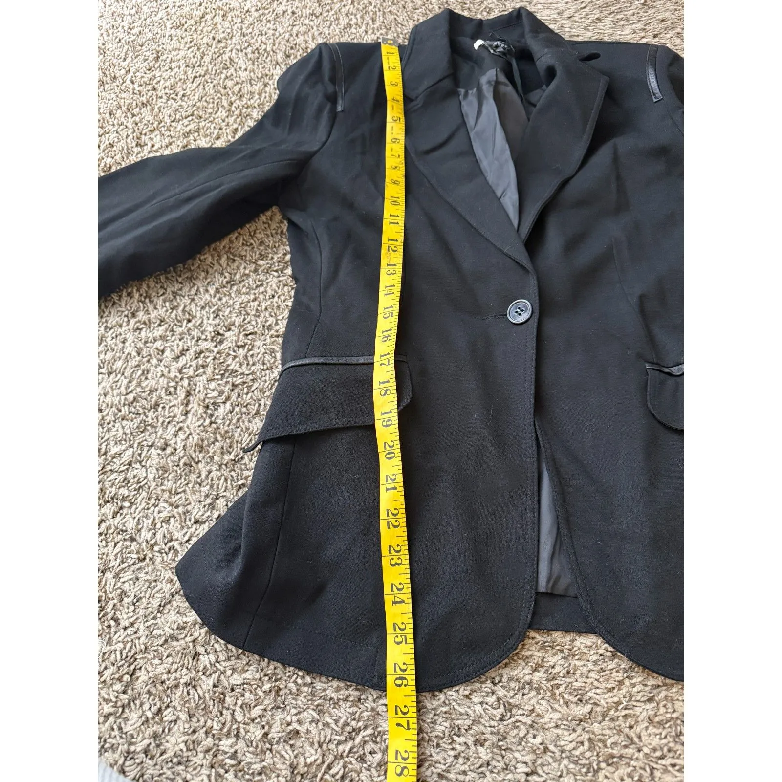 NWT My Tribe Womens Black Blazer Jacket Sz L Career Professional Old Money Size L - Image 8