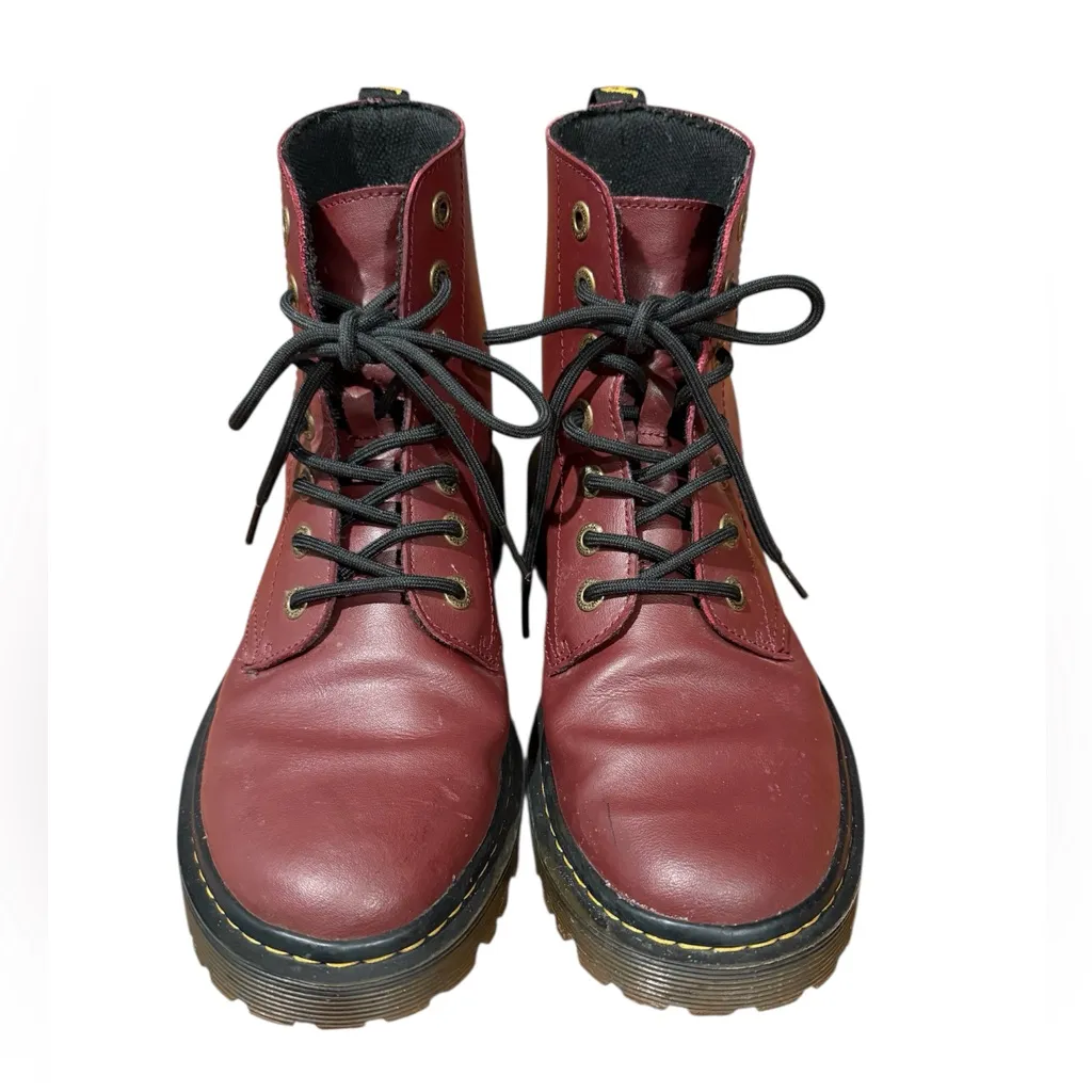 Dr. Martens Luana 1460 AirWair Red Leather Chunky Combat Boots EU 42 - Image 2