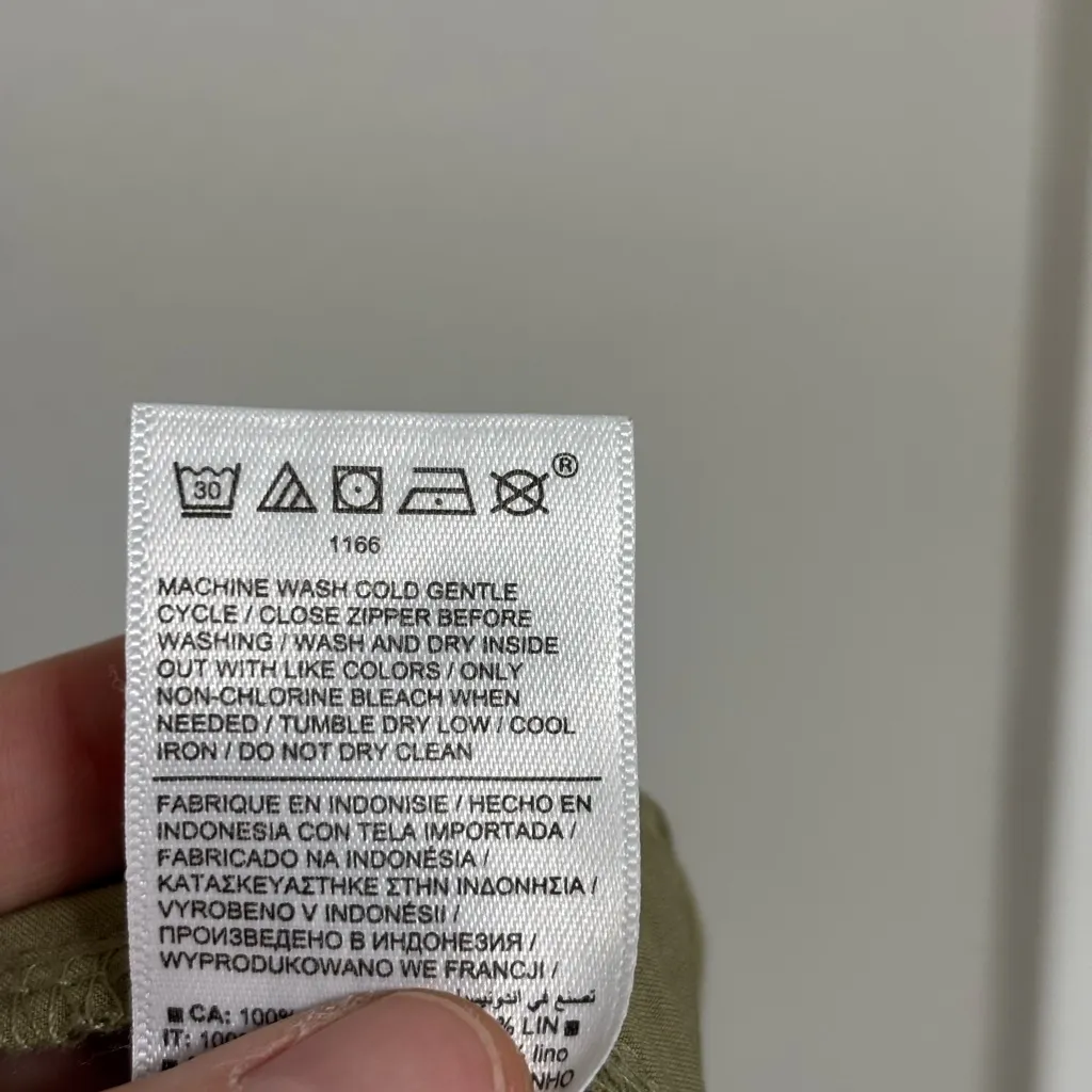 NWT Athleta Retreat High Rise Linen Ankle Pant in Olive Branch - Size M Tall - Image 10