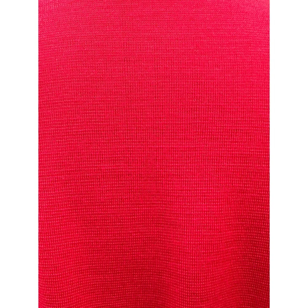 Tail Vintage 90s Red V Neck Vest Button Front Tie Back Wool Acrylic Small - Image 6