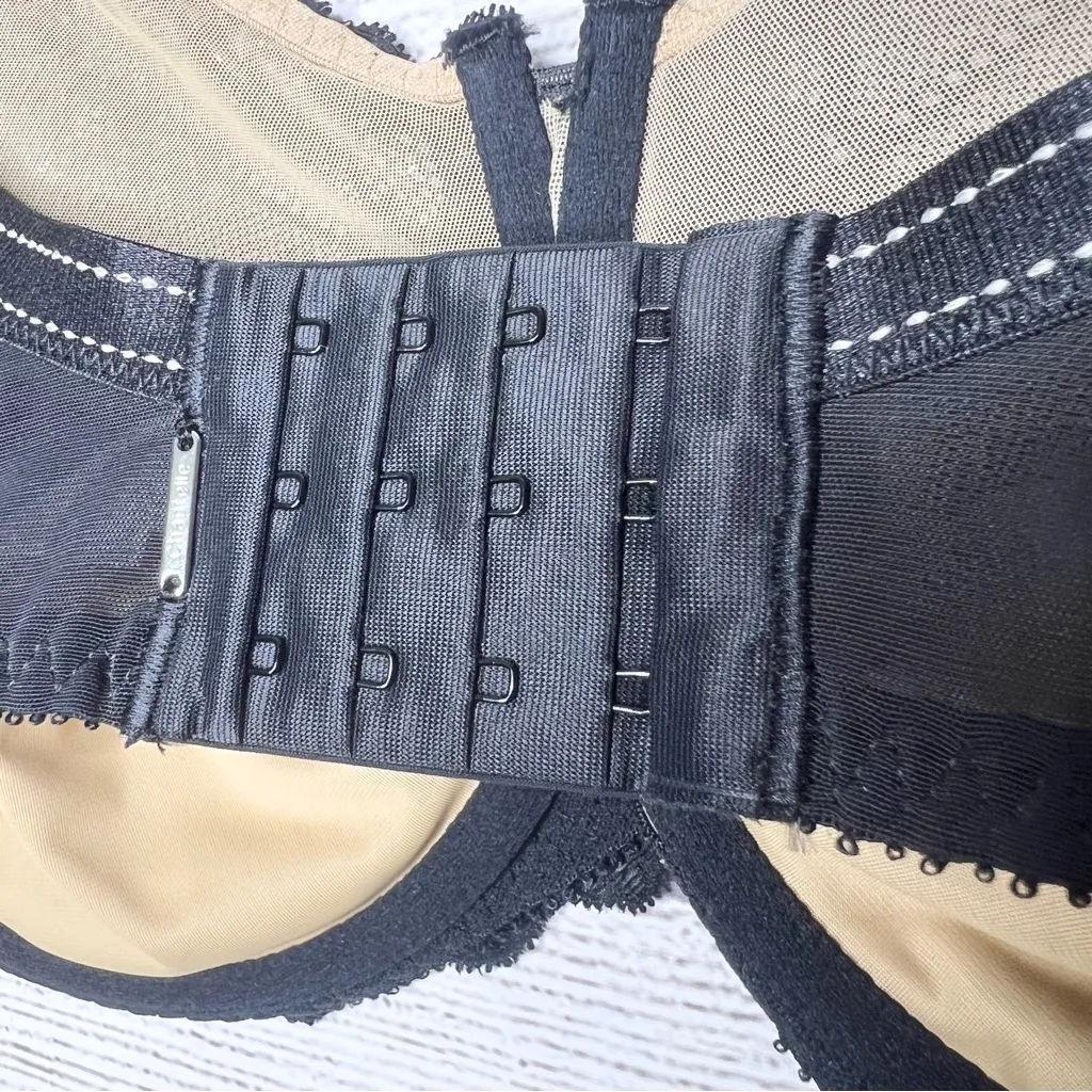 Chantelle Black Lace Rive Gauche Full Coverage Underwire Bra Size 40DDDD - Image 12