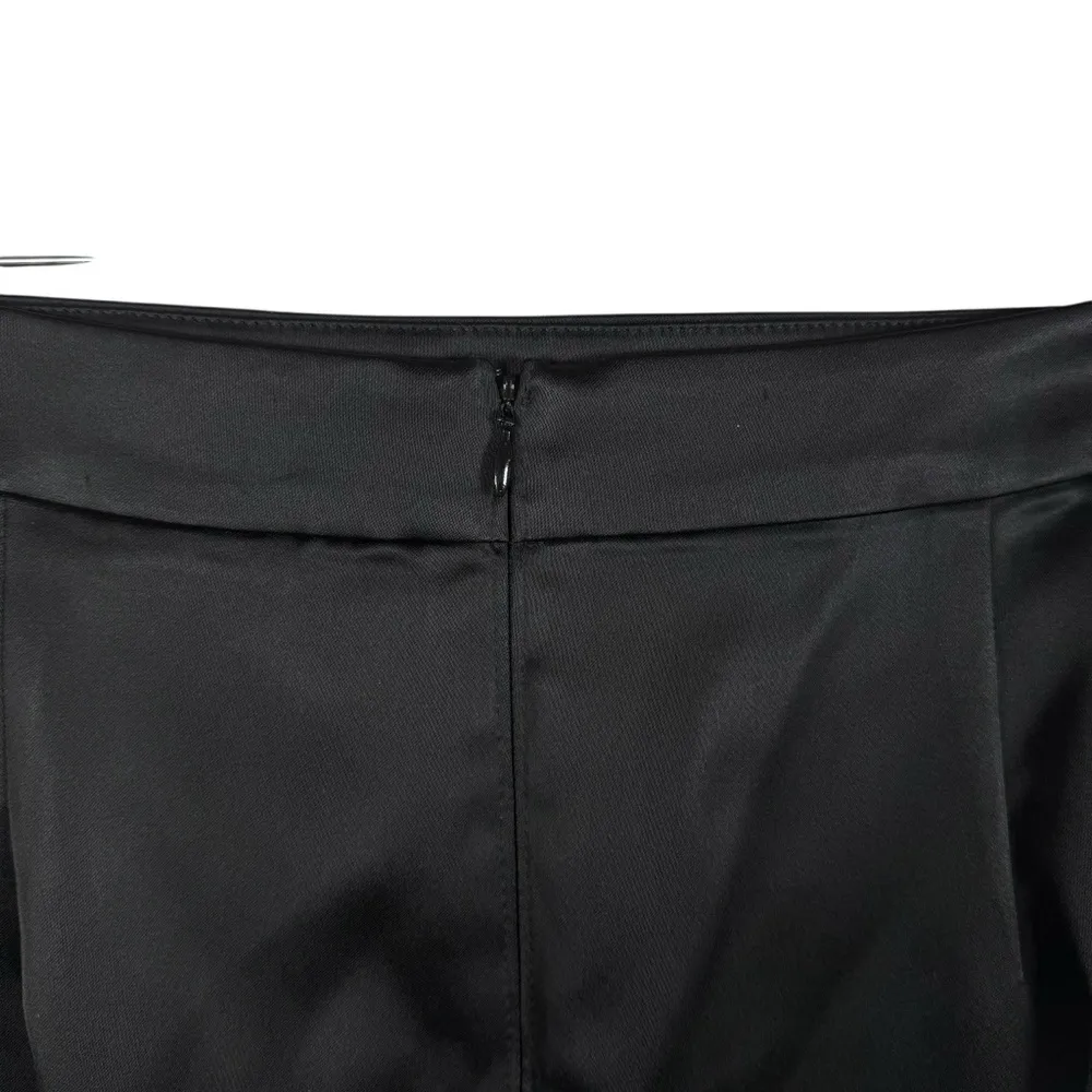 VINTAGE Tadashi Shoji Women’s Satin Pencil Skirt in Black Size 14 - Image 3