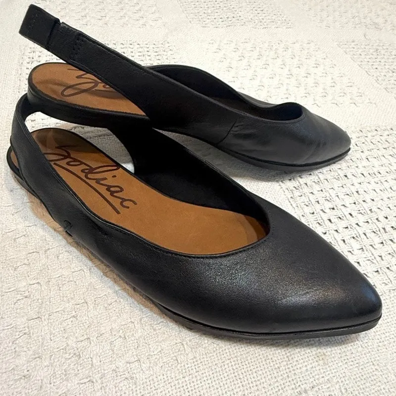 Zodiac Helene 10 pointed toe slingback leather flats 3057 - Image 5