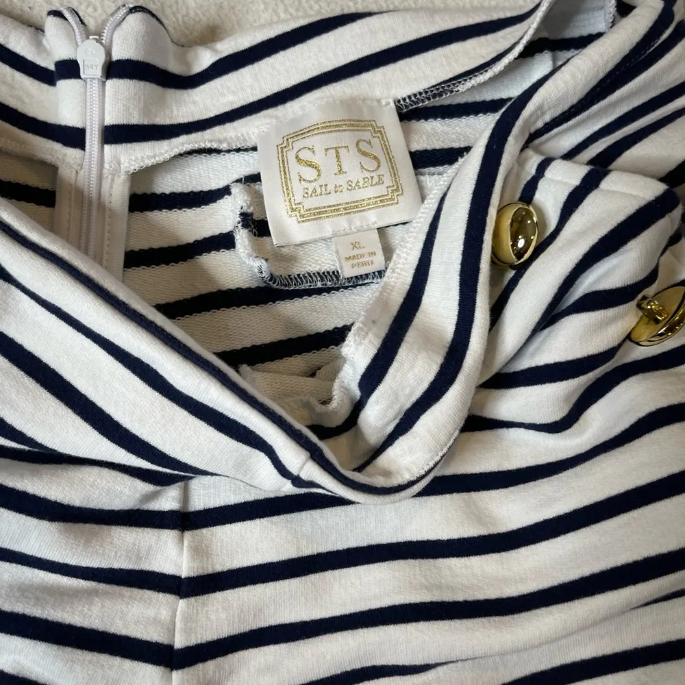 Sail to Sable Navy Striped Nautical Shorts - Image 4