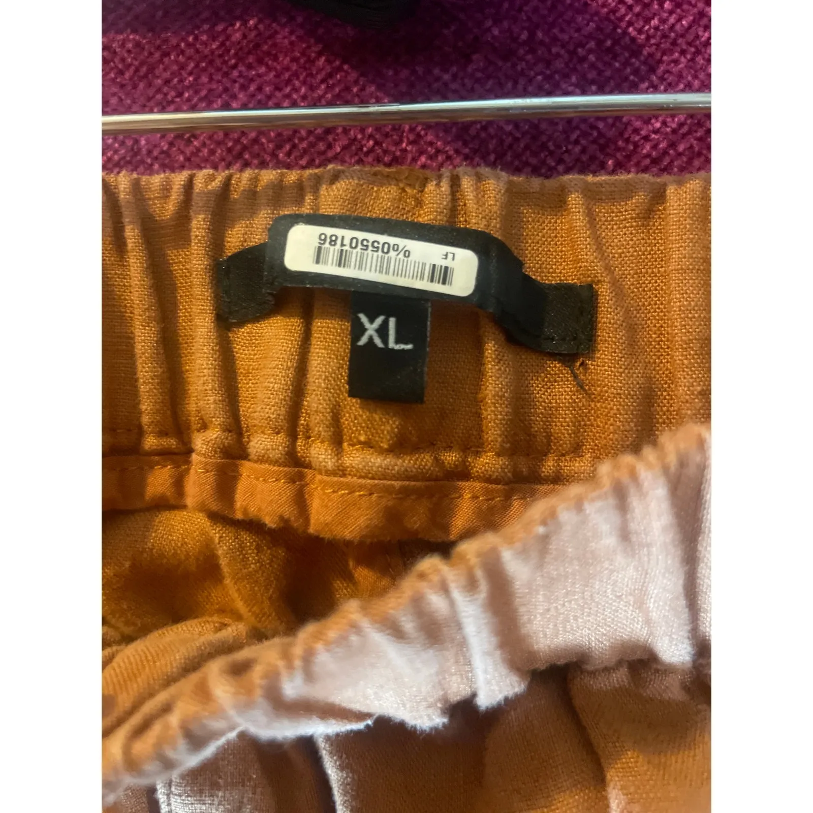 QUINCE European Linen Pants SUSTAINABLE FASHION BRAND Tan Terracotta XL - Image 5