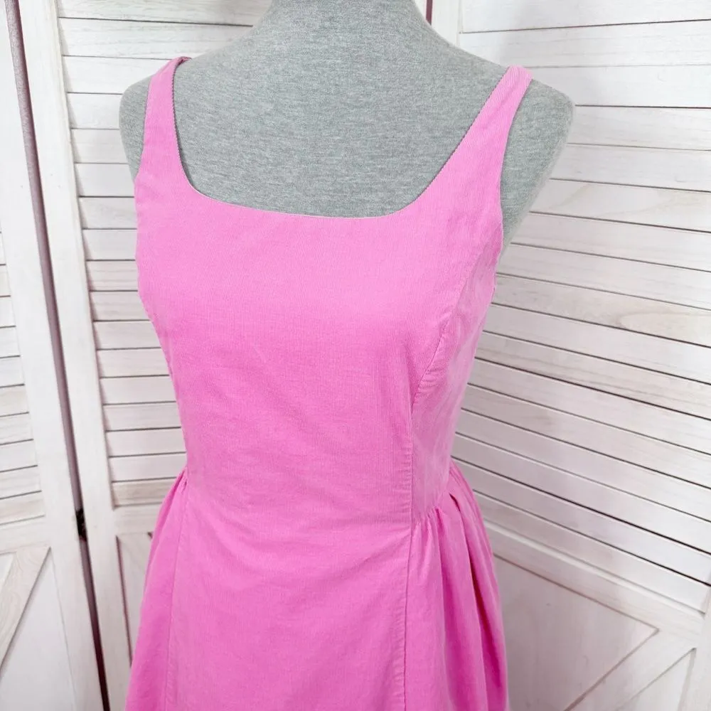 Isaac Mizrahi Target‎ Corduroy Sleeveless Fit Flare Dress Pink Medium Sundress - Image 6