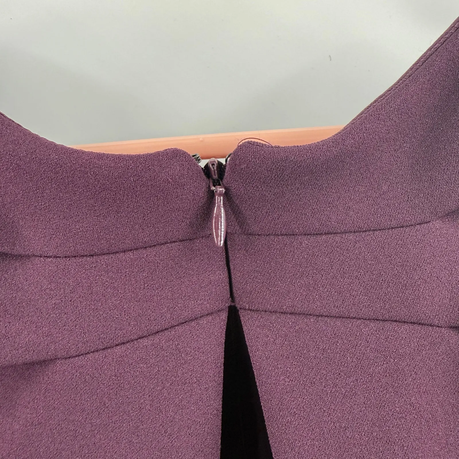 Betsy & Adam Dress Size 14 NWT Plus Curvy Cape Overlay Sheath Dress Purple - Image 10