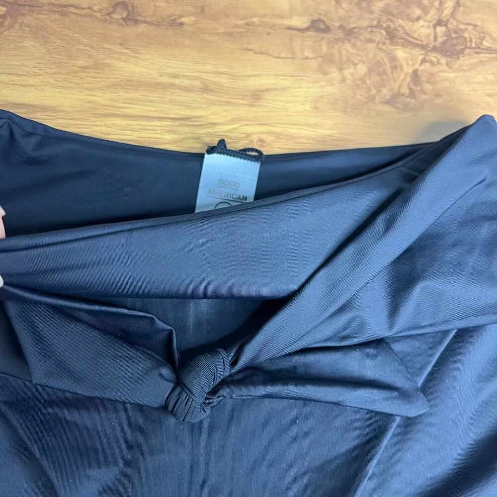 Good American 10 Ways To Wear Bikini Bottom Size 1 Small Black Bow Tie Front NEW - Image 5