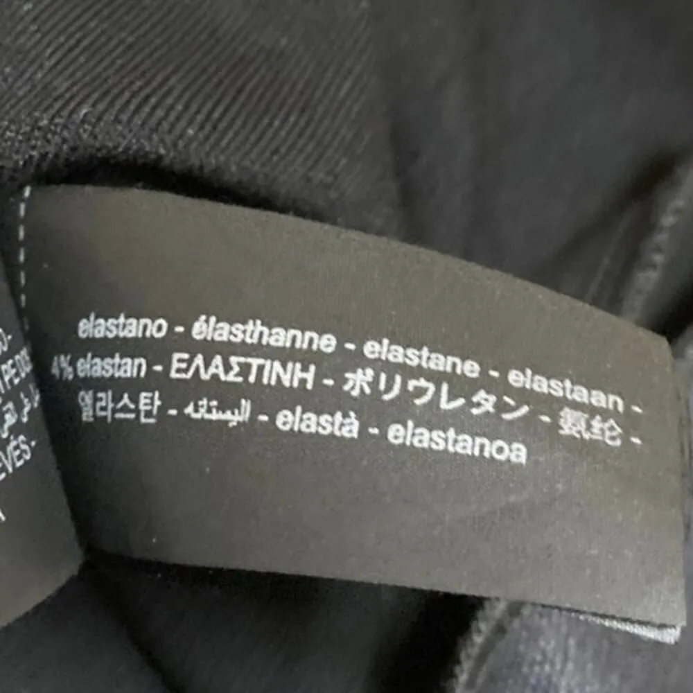 Zara Women's Black Metallic Faux Vegan Leather Mini Pencil Bodycon Skirt Size S - Image 5