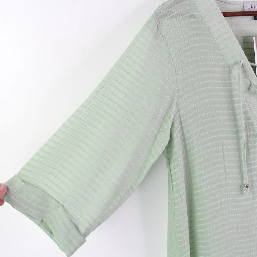 J.‎ Valdi Lace up Cover up Mini Dress in Sage M Green Size M - Image 3