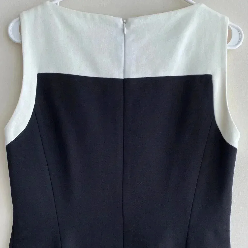 Lauren Ralph Lauren Black and White Sheath Dress, Size 14P - Image 11