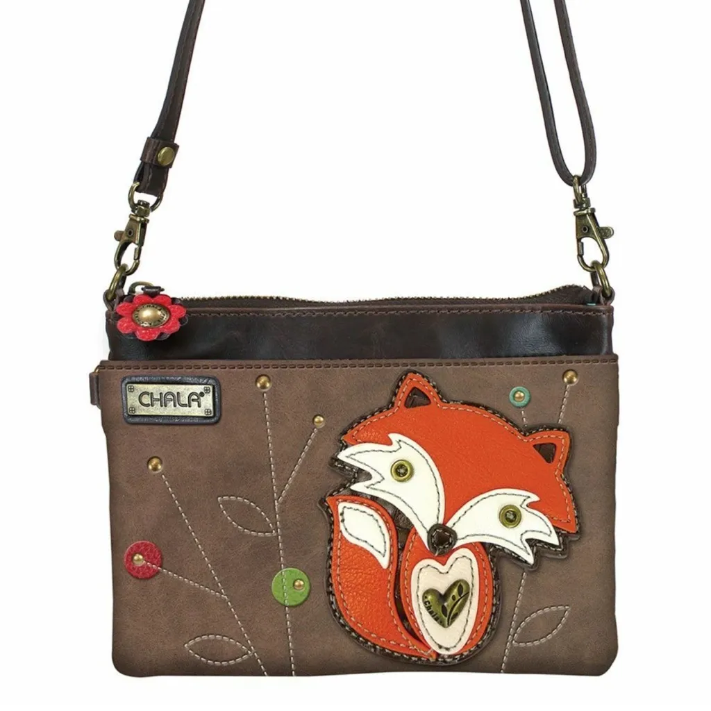 New Chala Mini Crossbody Fox Bag Brown - Image 2