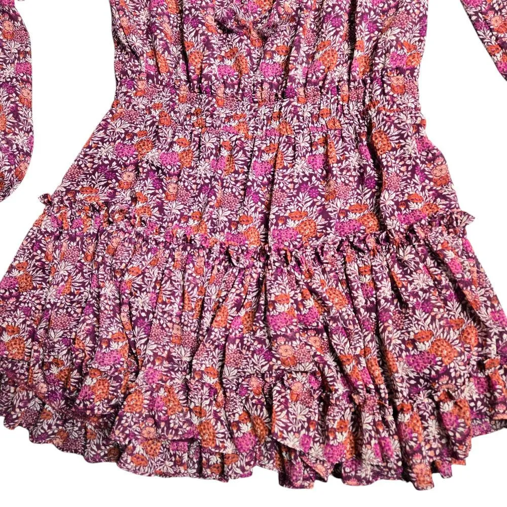 Misa Los Angeles Yesenia Mini Dress in Merlot Floral Print Size: M - Image 4