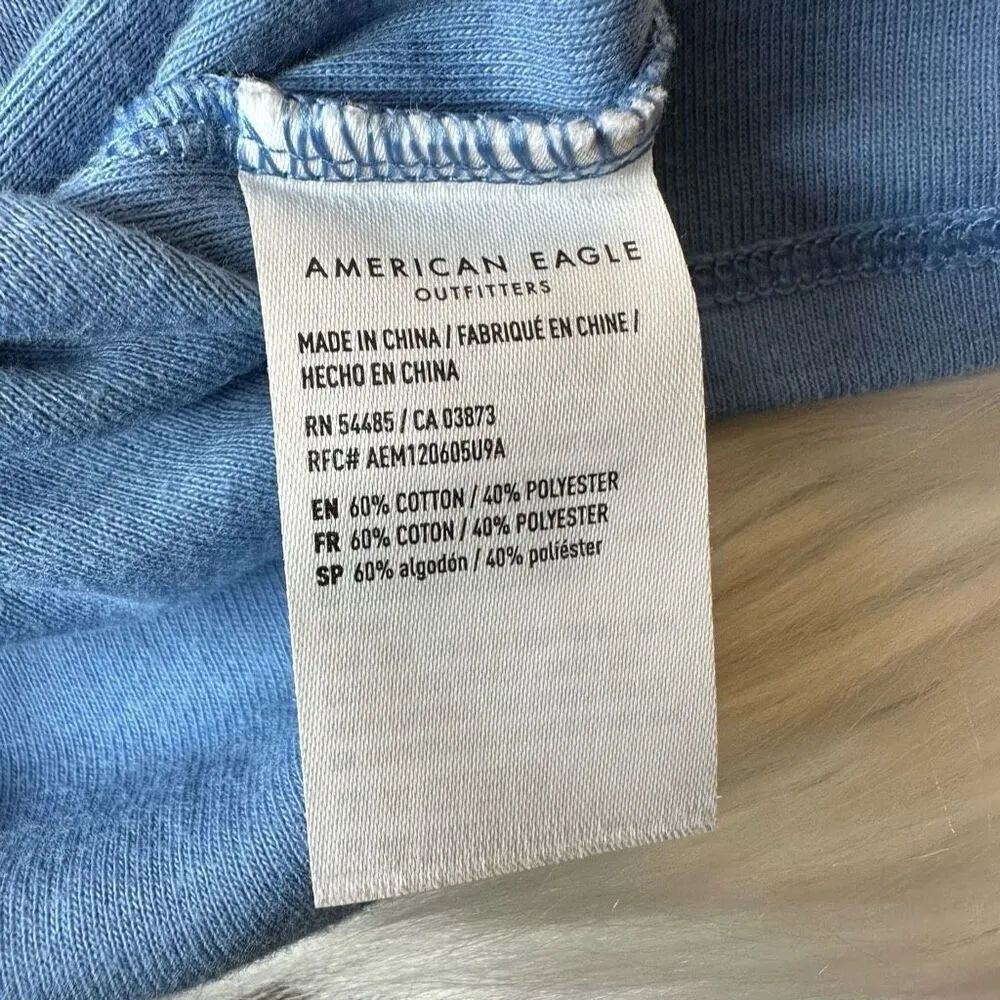 American Eagle Logo Cropped Baby Tee Size Medium - Image 5