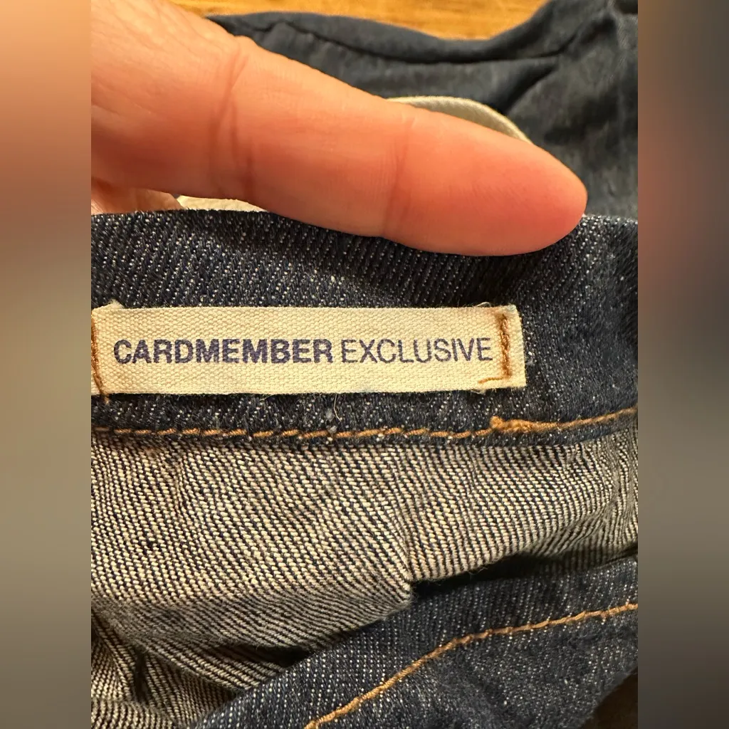 GAP Blue Denim Shoulder Bag with Cream Straps - Image 6