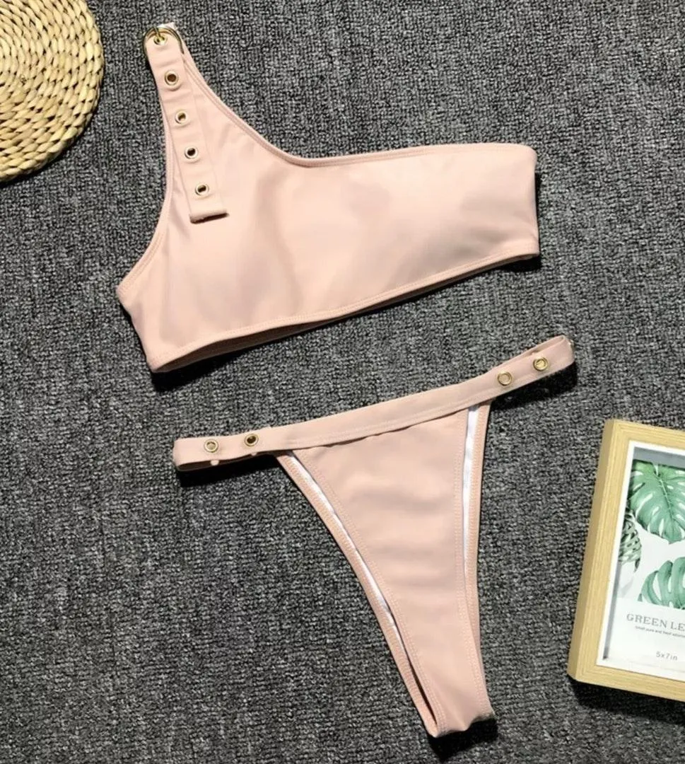 Boutique 892 nude one shoulder bathing suit - Image 5