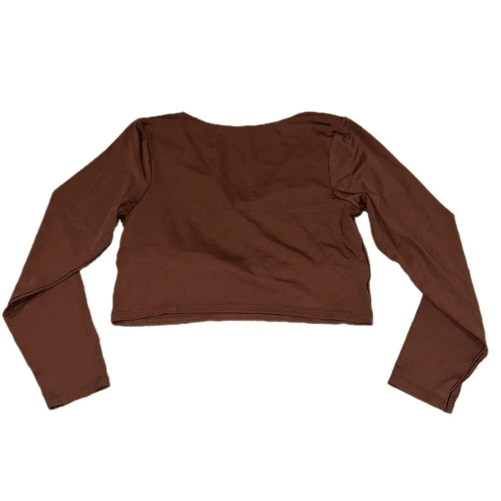 Aerie Offline Real Me V-Neck Crop Long Sleeve XXL - Image 3