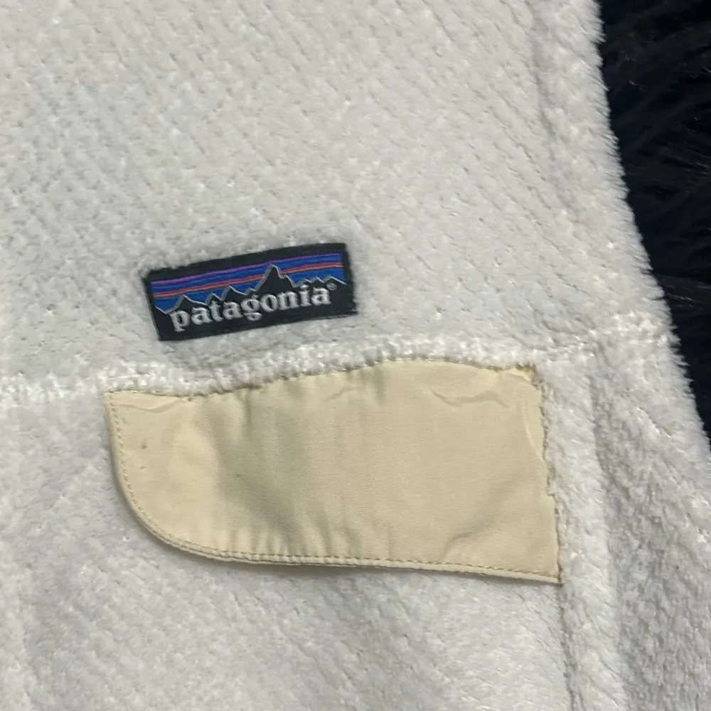 Patagonia Re-Tool Snap T Fleece Vest Women’s Raw Linen White X-Dye Size Small - Image 7