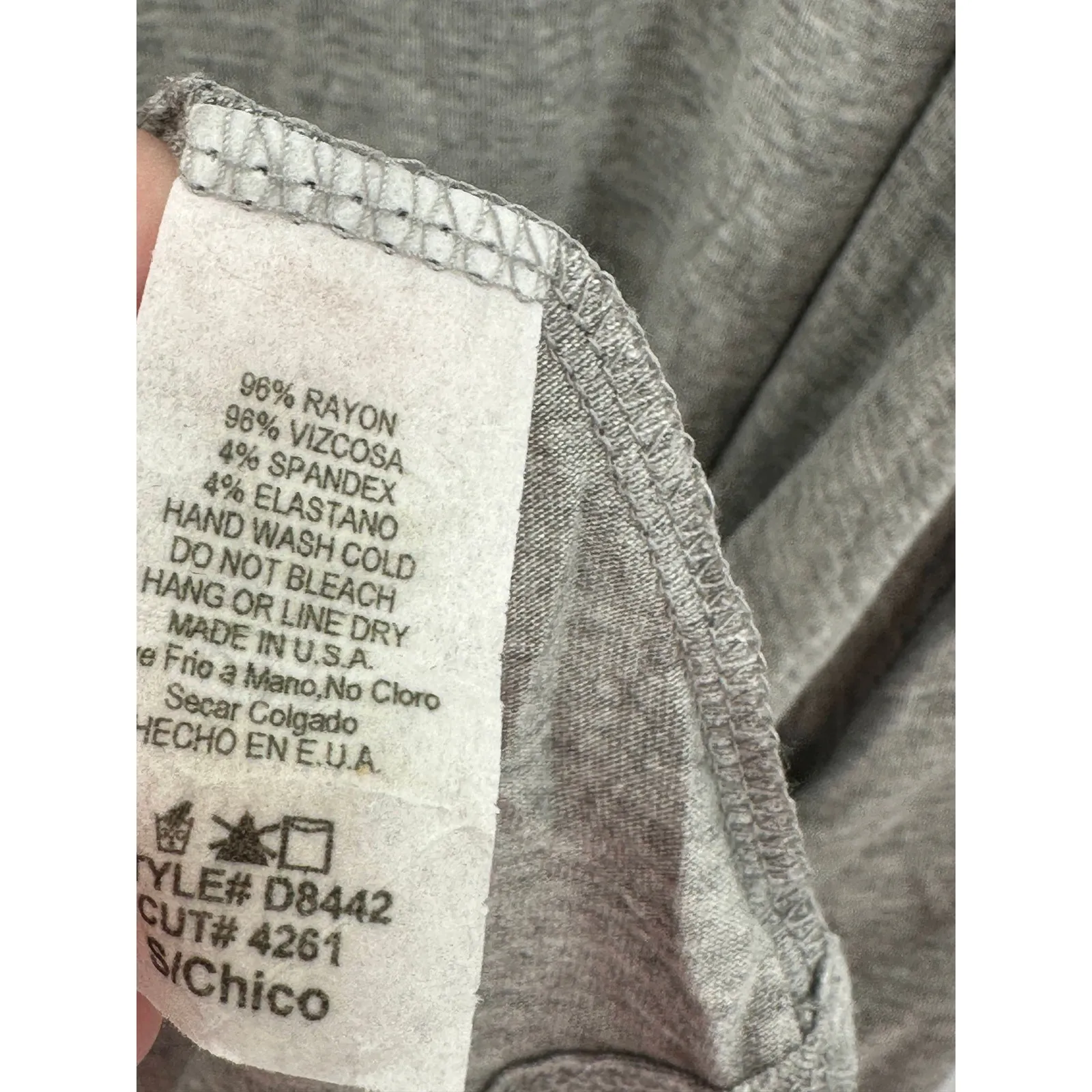 Mittoshop Grey Short Sleeve Round Neck Pockets Shirt Dress Women's Size Small S - Image 6