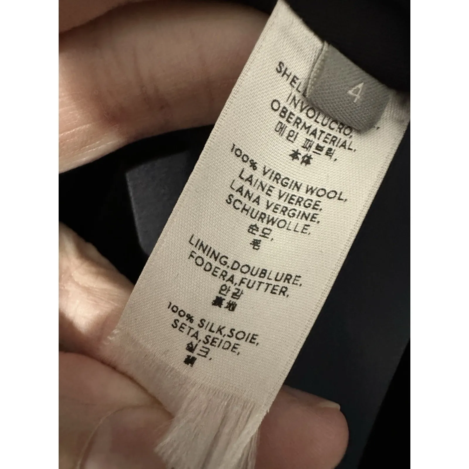 REED KRAKOFF Black Virgin Wool Silk Mini Dress Leather Trim Open Sides Sz 4 - Image 10