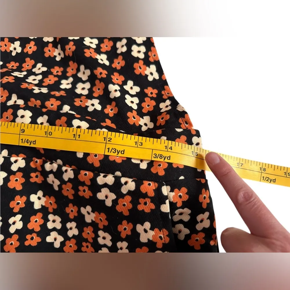 Pink Lily Large (Runs small) Floral Ruffled Flare Overalls - Image 9