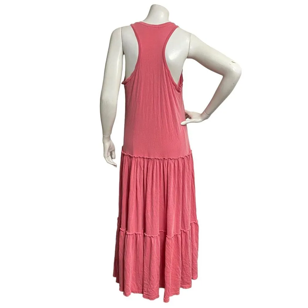 Sundry Women's Tiered Sleeveless Racerback Maxi Dress Pink Size 2 - Image 4