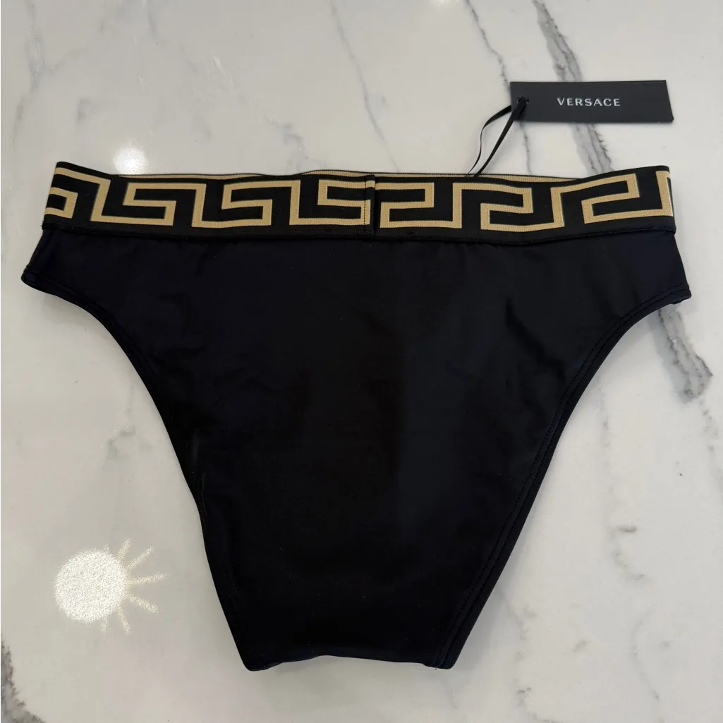 Versace Greca Border Bikini Swim Bottoms - Image 2