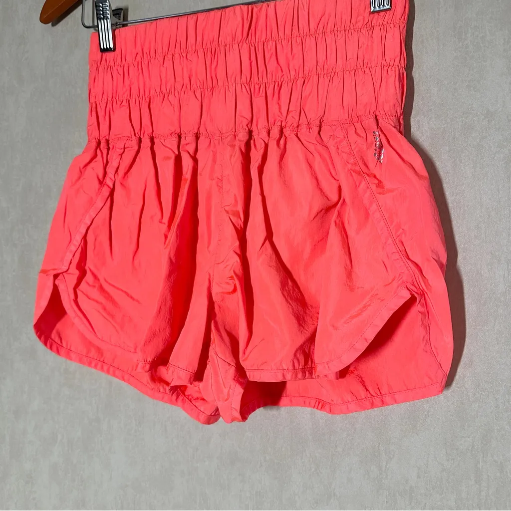 Free People Movement The Way Home Shorts Pull On High Rise Activewear Orange S - Image 5