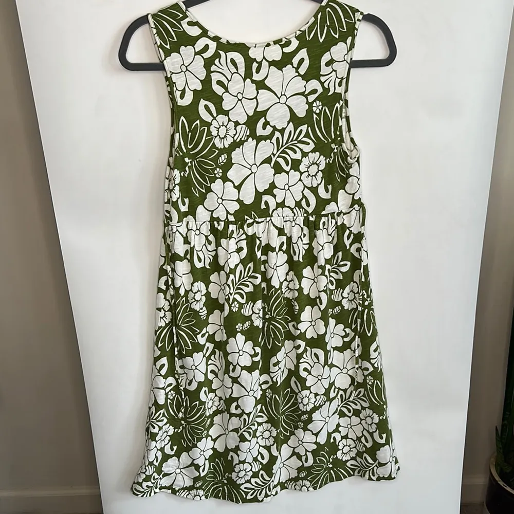 Sonoma Green and White Floral Print Dress - Image 5