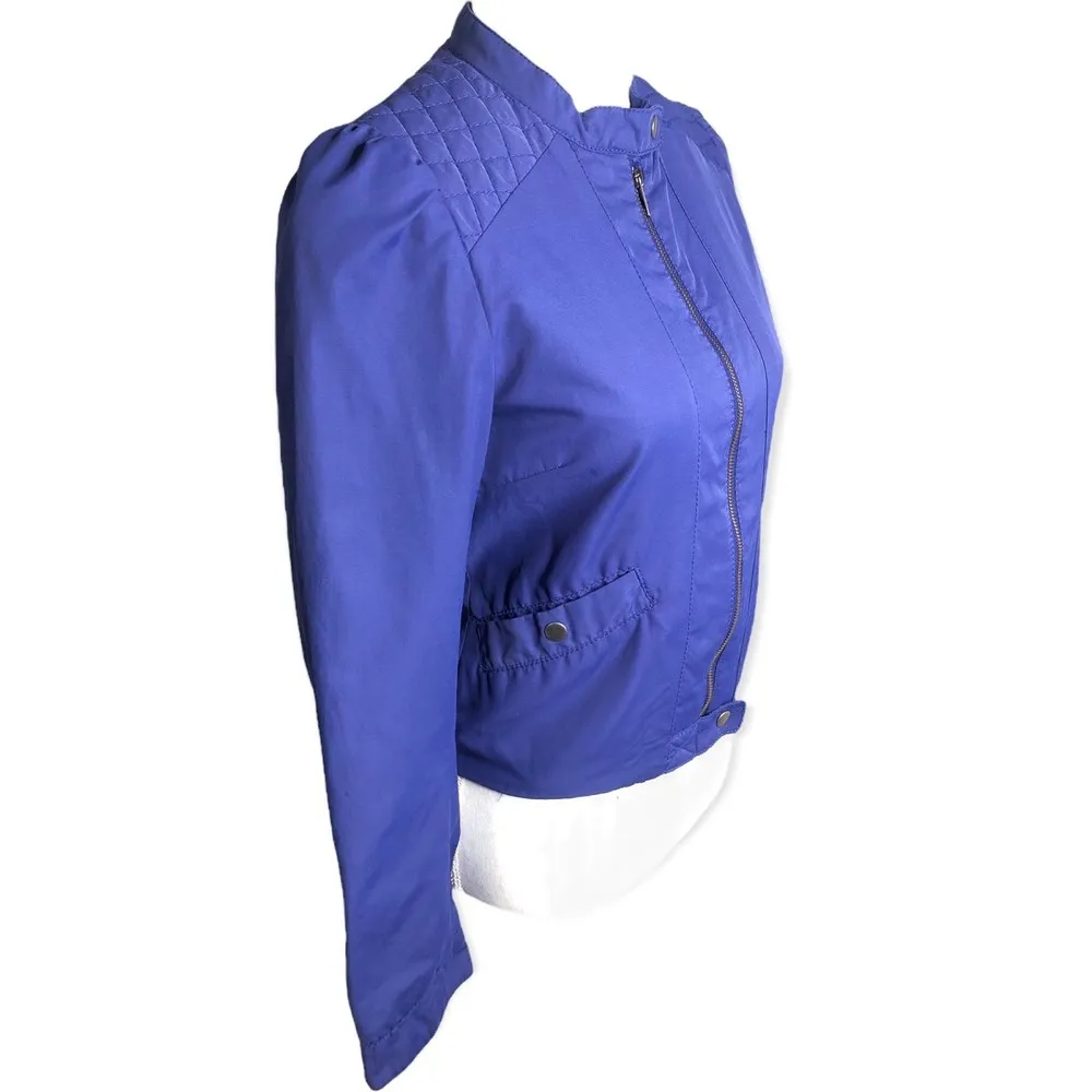 H&M Purple Cloth Moto Full Zip Up Quilted Jacket - Image 57