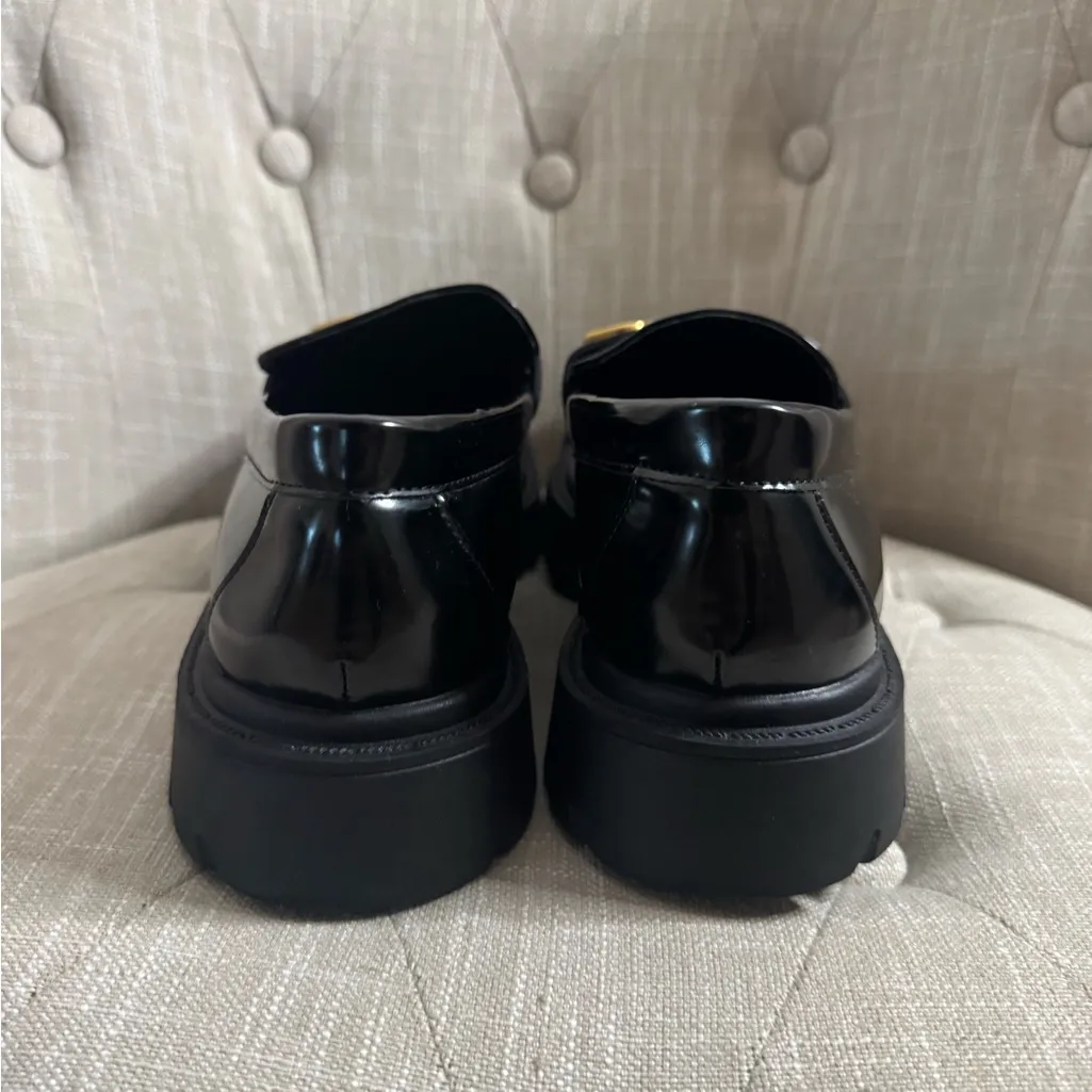 Mango Black Loafers with Gold Accent - Image 8