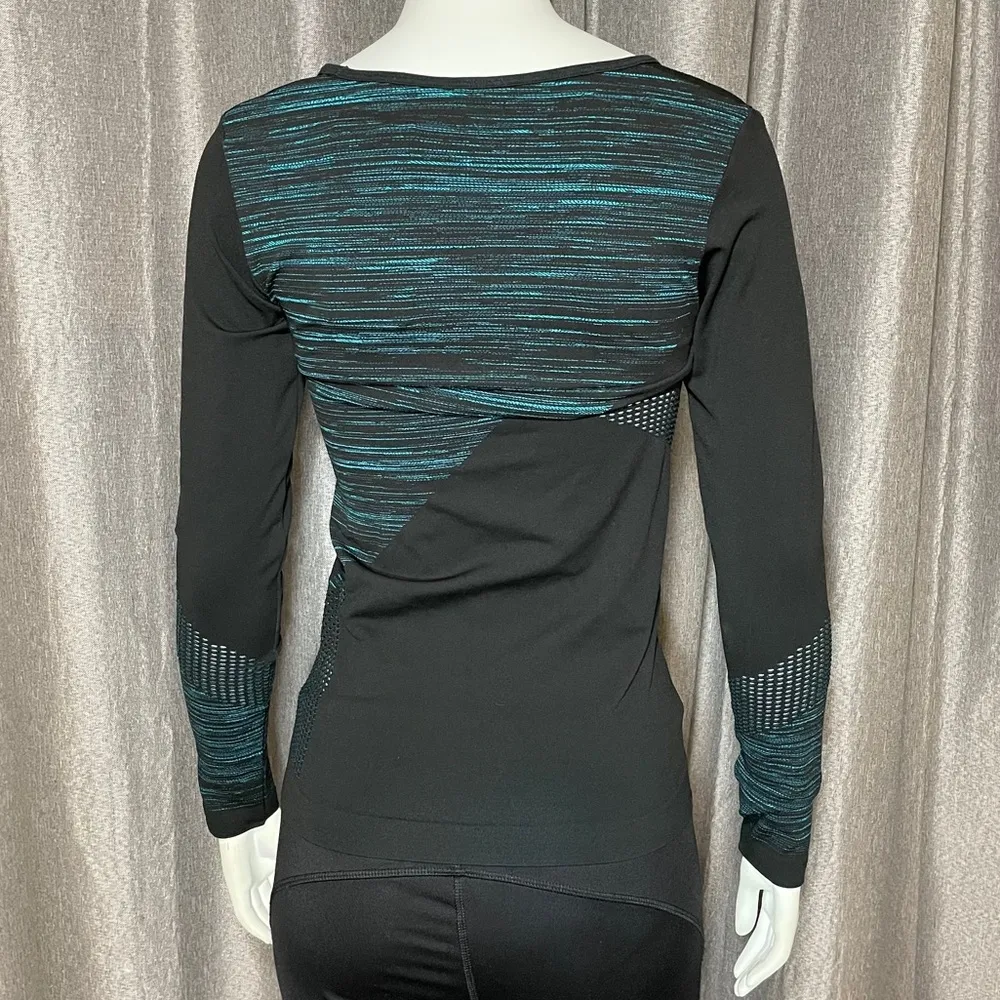 Fabletics Demi Lovato Black Long Sleeve Mesh Top - Image 5