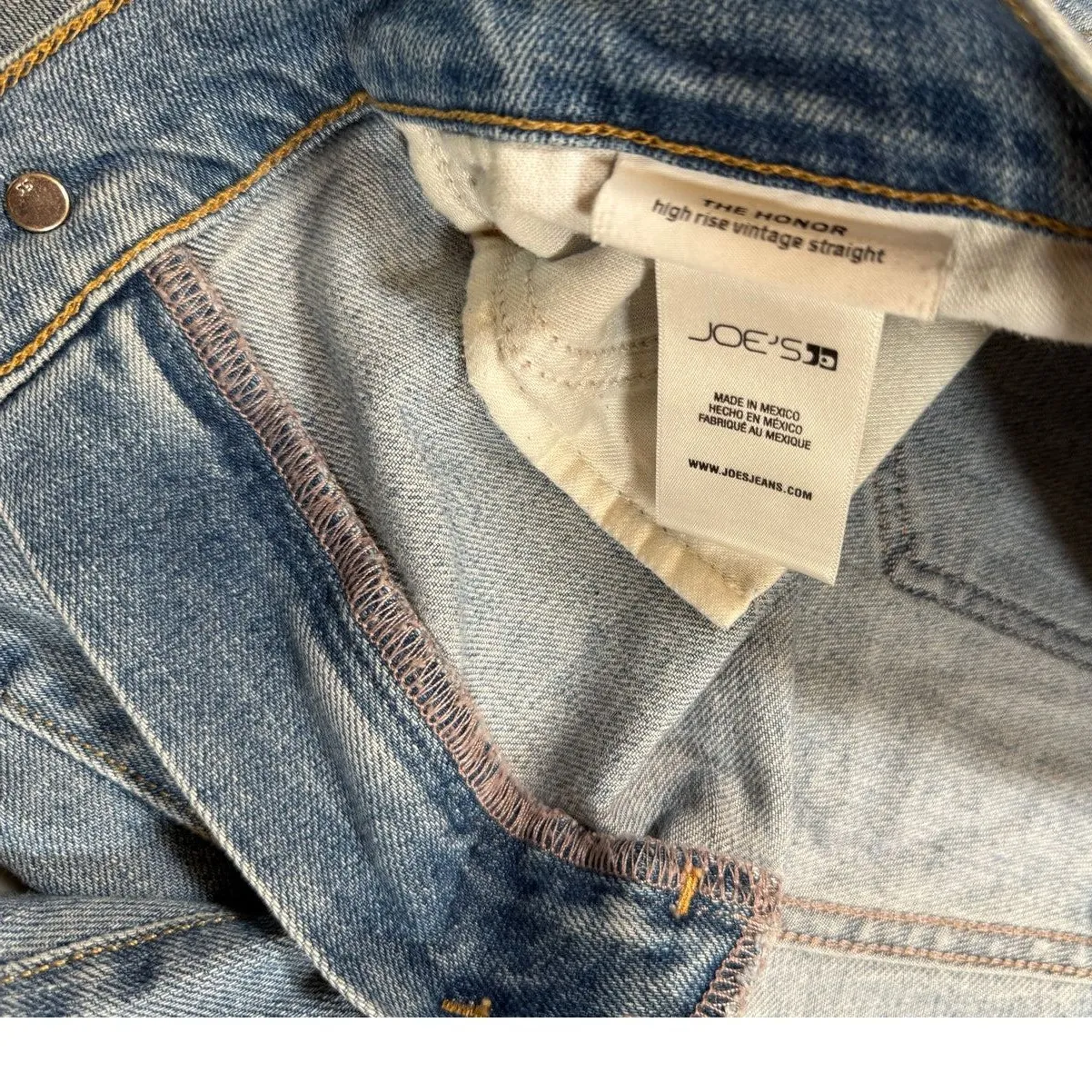 Joe's Jeans The Honor High Rise Vintage Straight Leg Jeans Sz 29 Distressed - Image 6