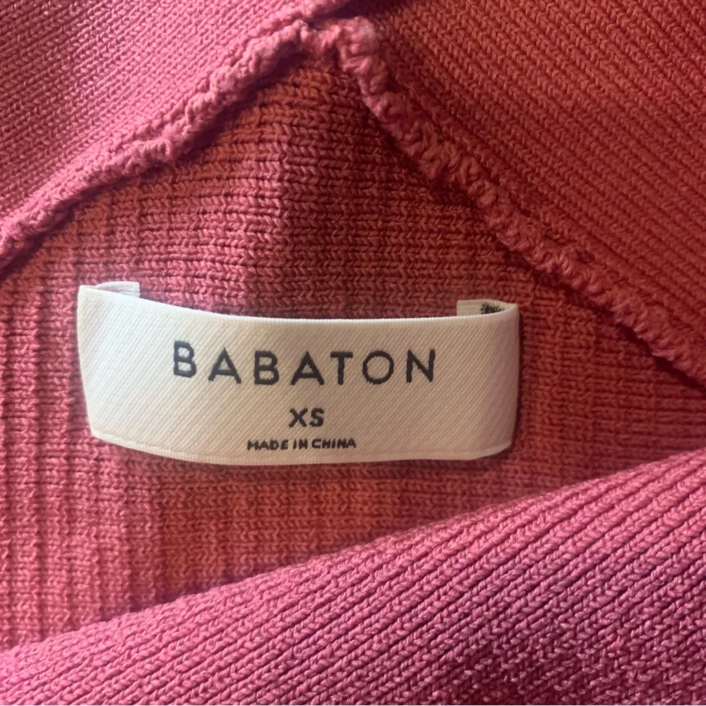 • Aritzia Babaton Sculpt Knit criss cross cropped tank rose xsmall - Image 5