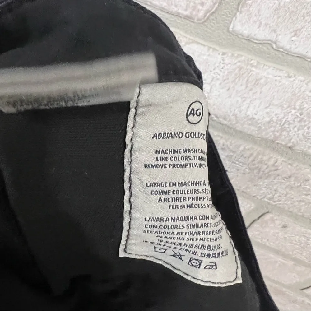 Ag The Legging Ankle Super Skinny Coated Jeans in Super Black Size 25 - Image 9