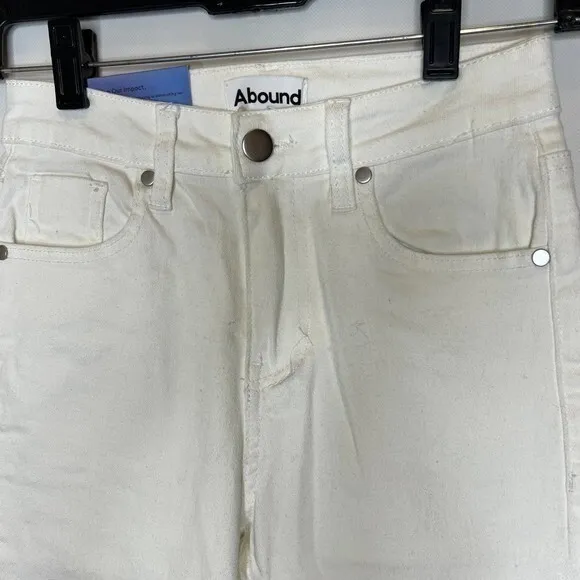 Abound White‎ Denim Jeans High Rise Skinny Ankle Casual Size 23 - Image 4